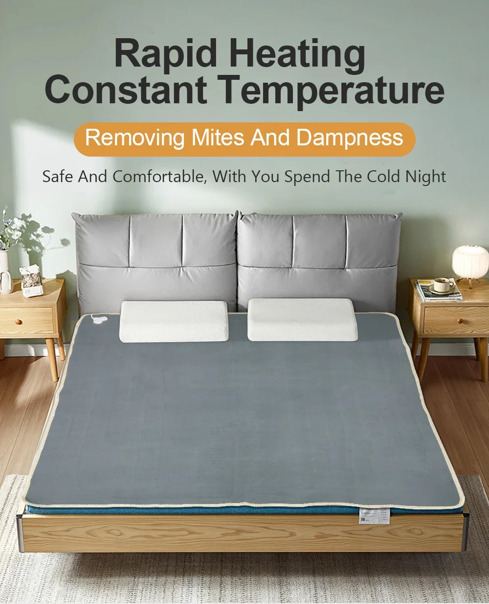Electric Blanket Thicker Single Electric Mattress Thermostat Security Electric Heating Blanket Warm Pads for Winter Home Office 2