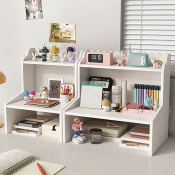 Desktop Storage Rack Multi Story Shelving Elevating Bracket Desk Cosmetics Office Student Dormitory Holders Desk Accessories
