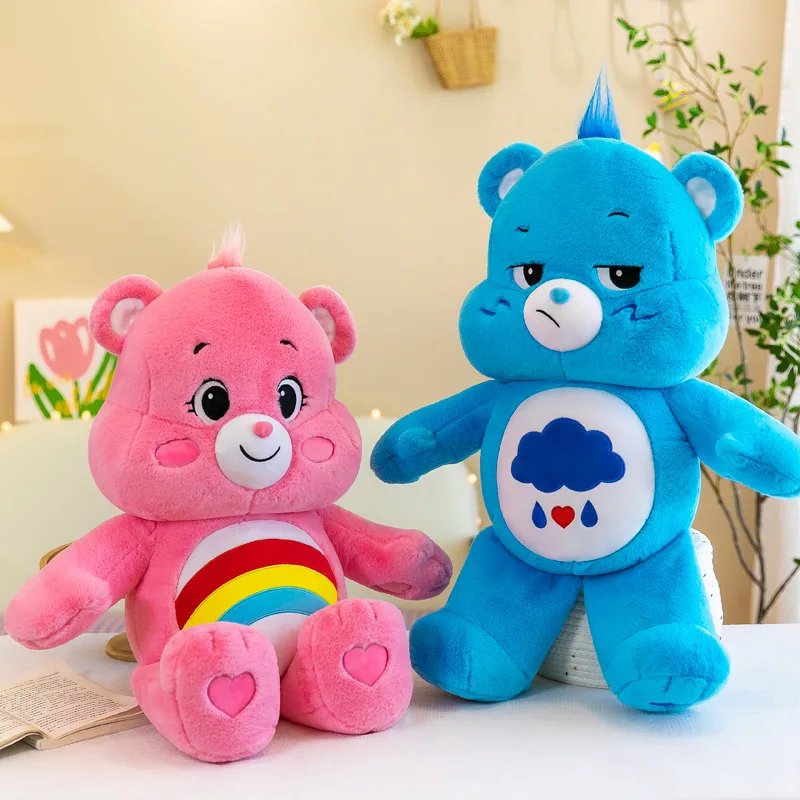 MINISO 카와이 레인보우 베어 봉제 장난감, 사랑스러운 애니메이션 테디 베어 인형, 부드러운 장난감, 방 장식, 생일 선물, 40cm