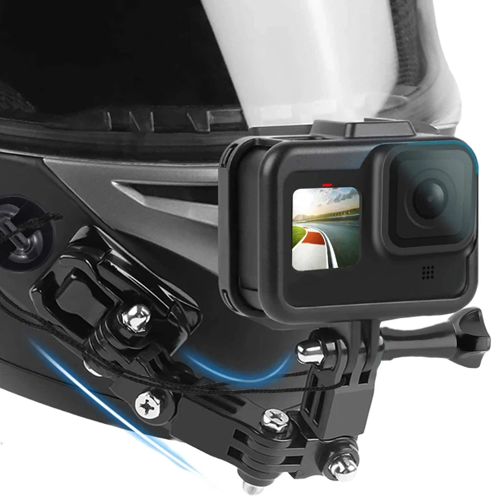 Motorcycle Helmet Mount Chin Holder For GoPro Hero 13 12 11 10 9 8 Insta360 AKASO DJI Osmo Action 5 PRO 4 3 2 Camera Accessories
