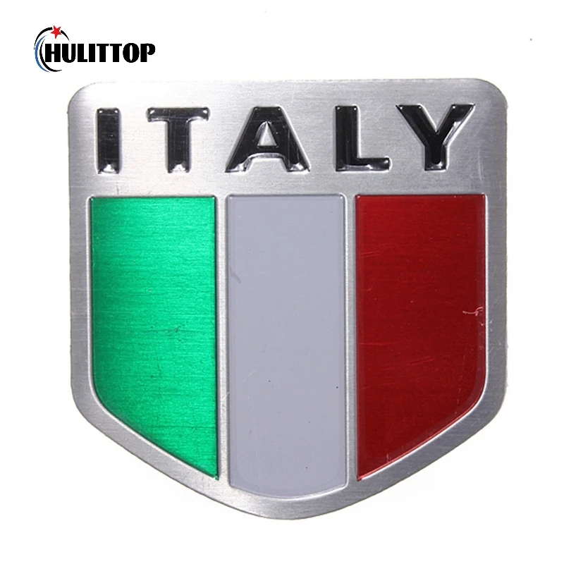 Adesivi Per Auto 3D Alluminio Auto Italia Italia Mappa Bandiera Nazionale Adesivo Griglia Emblema Moto Decalcomania Per Ferrari Fiat Ford Focus