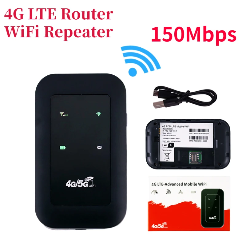 Pocket 4g Lte Router Wifi Repeater Signal Amplifier Network Expander
