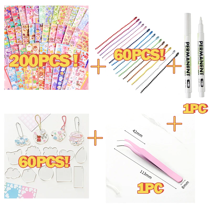 Kawaii Stickers Set - Cute DIY Decoration for Kids, Laptops & Scrapbooks