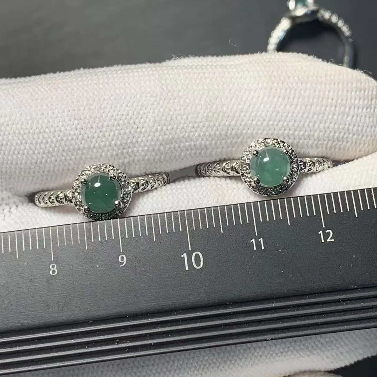 MM Natural Green Jade Ring  Adjustable Female Butterfly Jewelry for Women Gift Wholesale High Quality Vintage Fine