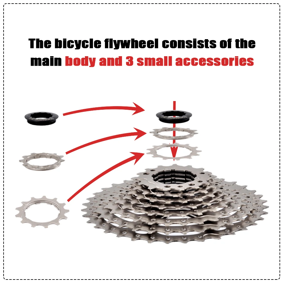 SUNSHINE Road Bike Cassette 8/9/10/11/12 Speed 23/25/28/32/34/36T k7 Cassette 8V 9V 10V 11V 12V for SHIMANO HG bicycle cassette
