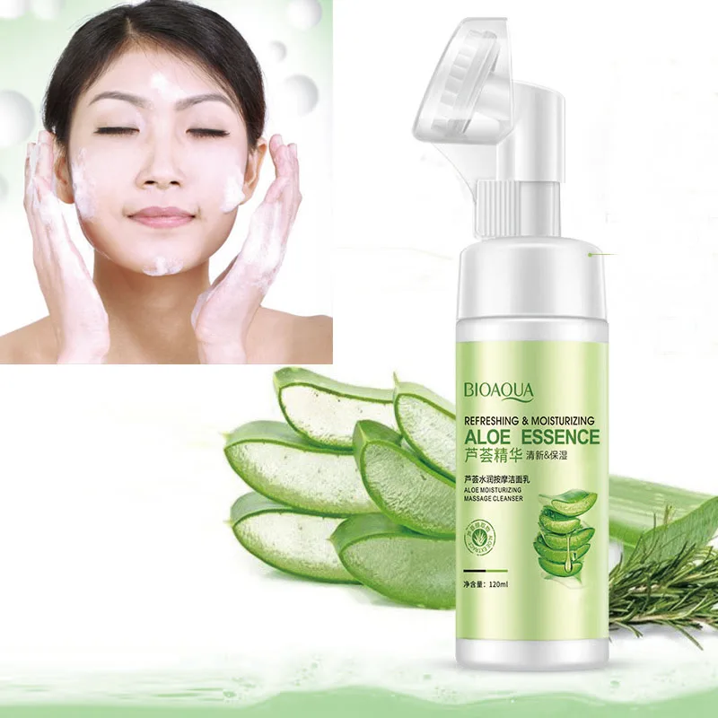 Aloe Vera Moisturizing Massage Cleansing foam Moisturizing Repairing Relieving Anti inflammatory Deep Cleaning Facial Cleanser