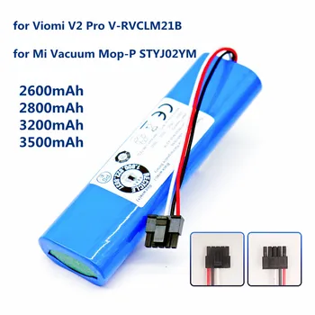 18650 리튬 이온 배터리, Viomi V2 Pro V-RVCLM21B 및 Mi Vacuum Mop-P STYJ02YM 로봇 진공 교체 배터리, 14.4V, 2600mAh