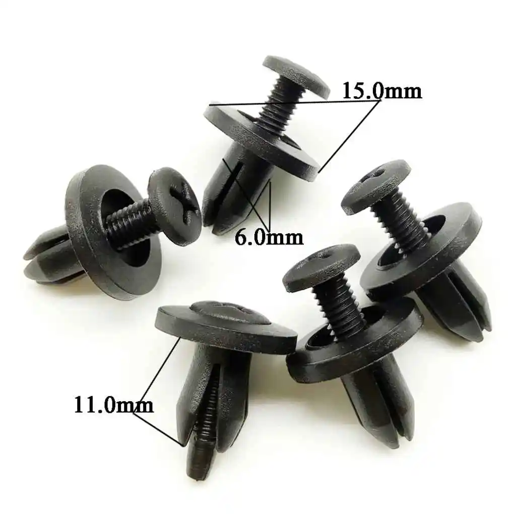 

50 Pieces Car Fender Retainer Fastener Clips Vehicle Rivets Assorted Kit Door Panel Mud Guard Push Pins Automobile