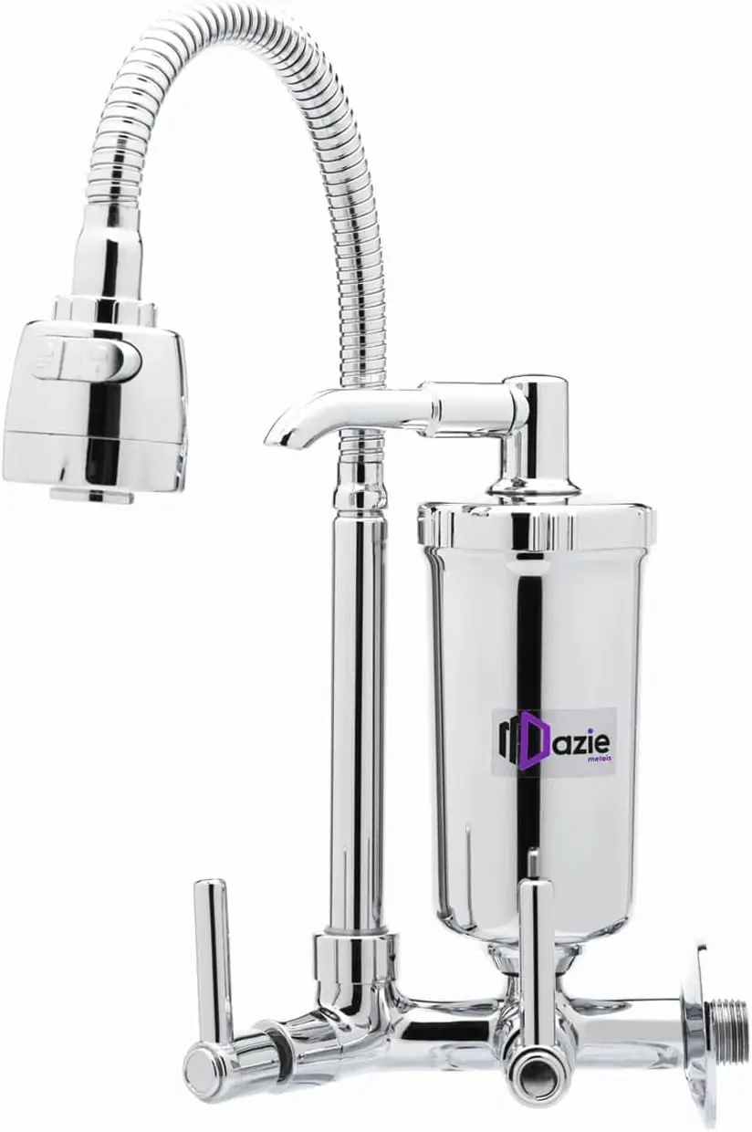 Torneira de pia flexível para cozinha, ABS Gold Faucet, Gourmet, ABS
