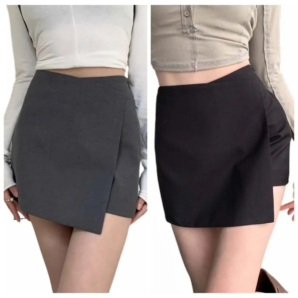 Asymmetrical A-line Short Skirt High Waist Slim Fit Mini Short Skirt Summer Spicy Girl Style Women's Shorts Pants Spring Summer