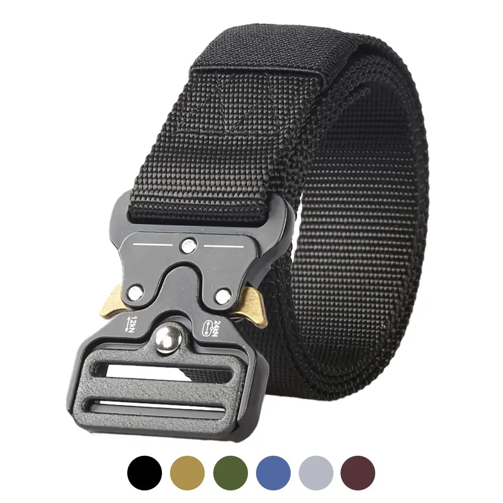 Tactical Belts for Men Military Style Work Hiking Riggers  Gun Belt