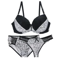 Ensemble de soutien-gorge Sexy grande taille, trois pièces, sous-vêtements pour femmes, transfrontalier, meilleure vente pour la maison, matériau confortable, Assurance qualité 4