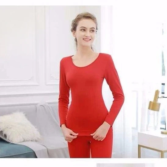 Women Winter New Thermal Underwear Sets Female Sexy V-neck Slim Tops and Pants Ladies Warm Long Johns 2 Piece Sets H649