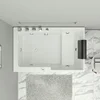 Simple Household Small Apartment Bathtub Acrylic Large Space Massage Bathtub Constant Temperature Surf Massage Sitting Bathtub W 4