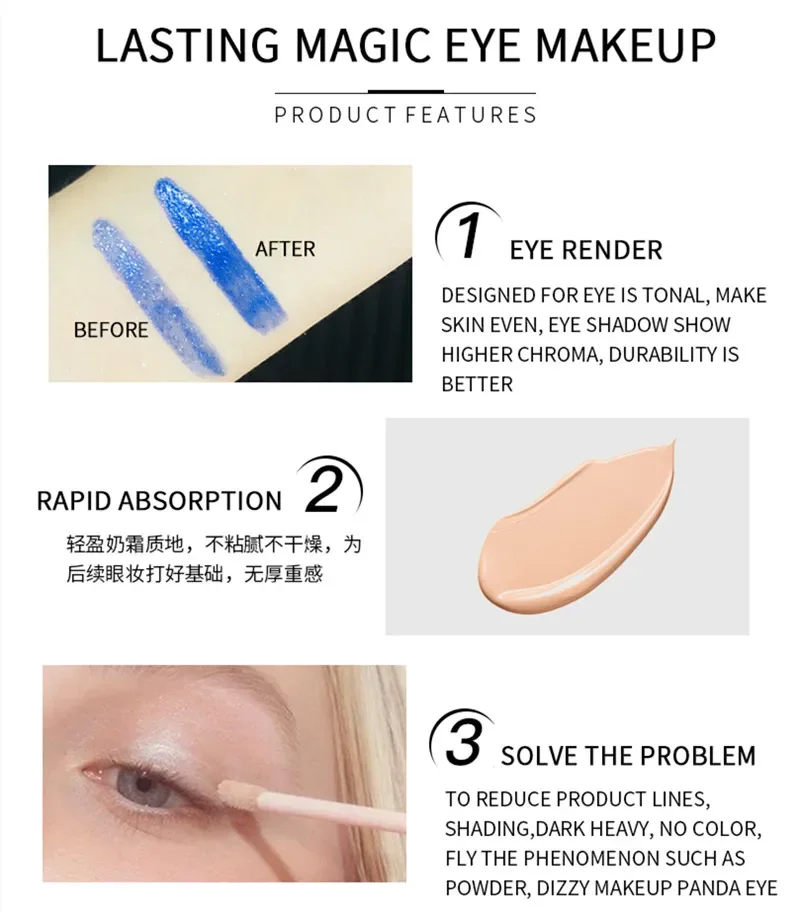 Eyes Base Waterproof Makeup Primer Gel primer gel makeup primer for Under Eye Shadow Cosmetic 5ml