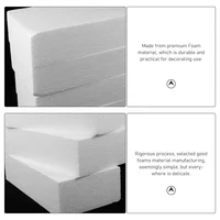 2 Pcs Foam Blocks Polystyrene Rectangular Crafts White Foams Cubes Rectangle Painting Balls 2