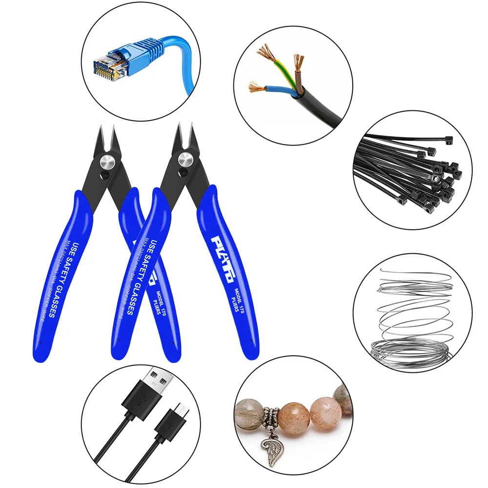 Soft Wire Pliers, Micro Rubber Tweezers with 4.5 Cover Handle for Metal  Cable