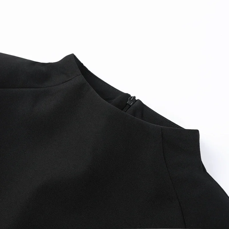 Elegant Single-breasted Short Sleeve Top Women's Solid O-neck Tank Tops Coat 2026 Spring Summer New Ladies High Street Outwear