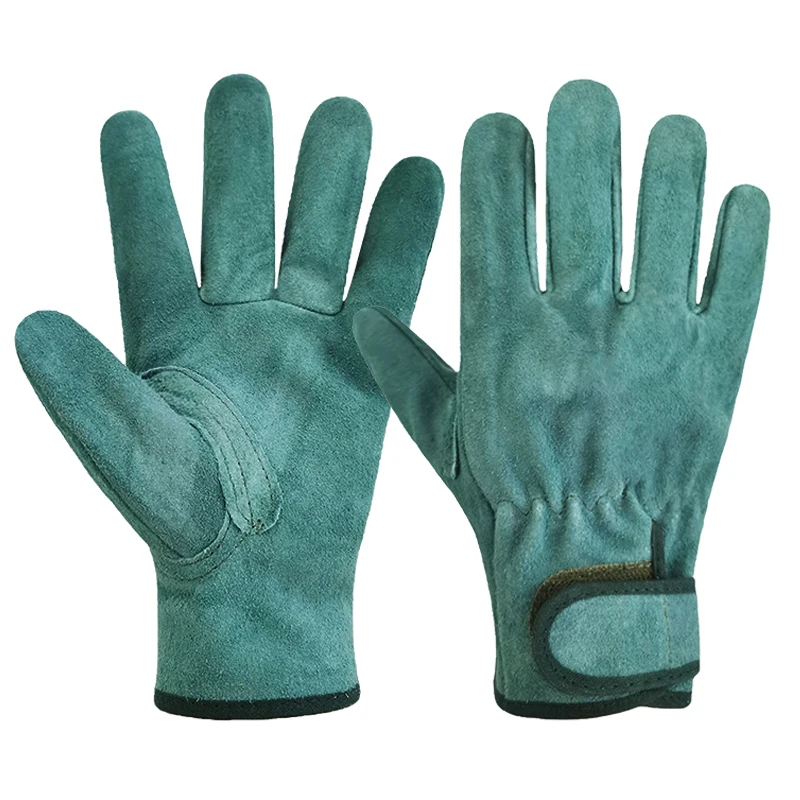 Leather Working Gloves For Men Welding Construction Gardening Heavy Duty Work Stab-proof Wear-resistant Anti-slip Cut-resistant work clothes suit men s wear resistant anti scalding autumn thickening welder construction auto repair army green overalls