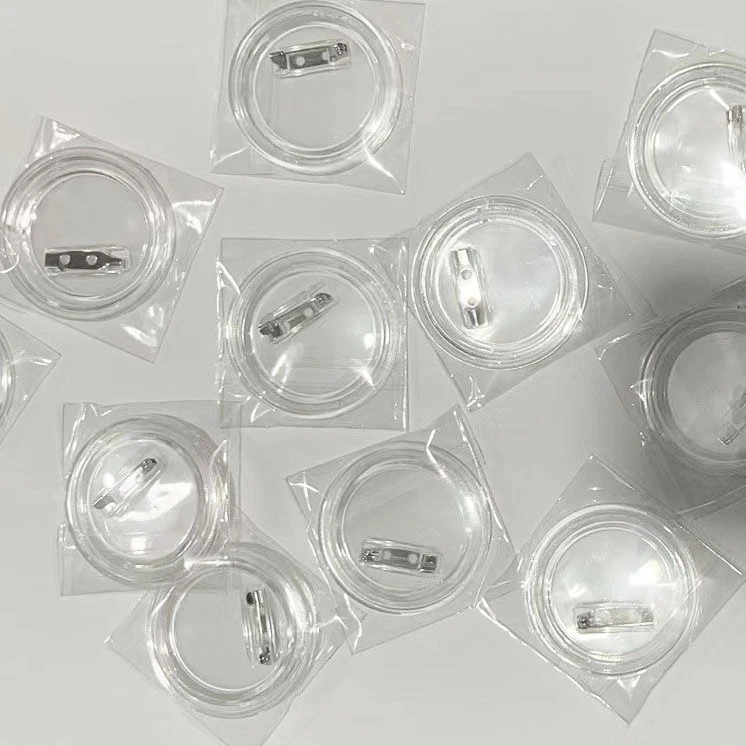 Transparent Plastic Badge Acrylic Open Cover Pin Badge 10Pcs Dia 45mm Diy Handmade Creative Handmade Friends Gift badge parts badge pin