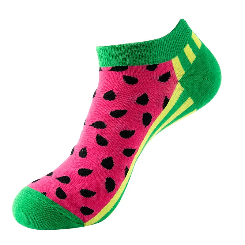 Men's Novelty High-Quality Geometric Fruit and Sushi Patterned Fashion Socks