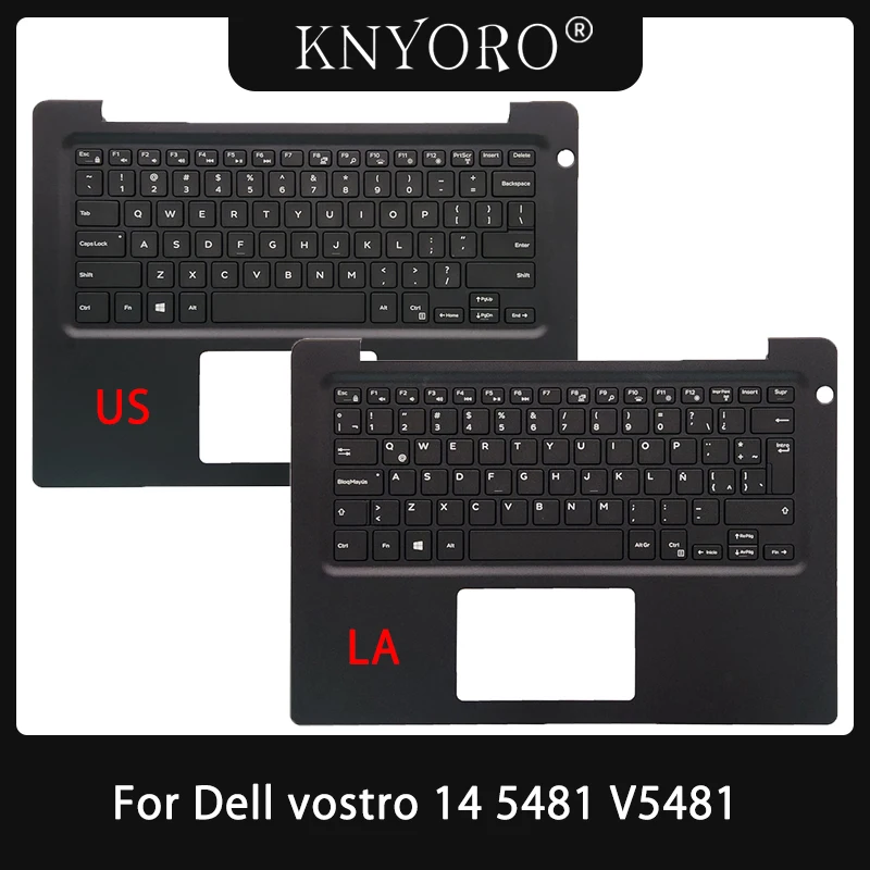 

New US Latin Keyboard for Dell vostro 14 5481 V5481 0H52M6 0PTXV1 Laptop Palmrest Upper Top Case Replacement Accessories