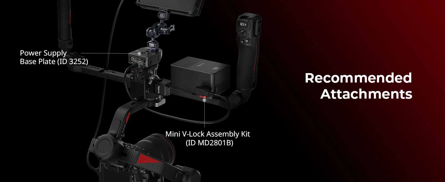 Focus Control Handle / Dual Handle for DJI RS 2 / RS 3 Pro / RS 4 Pro Stabilizer