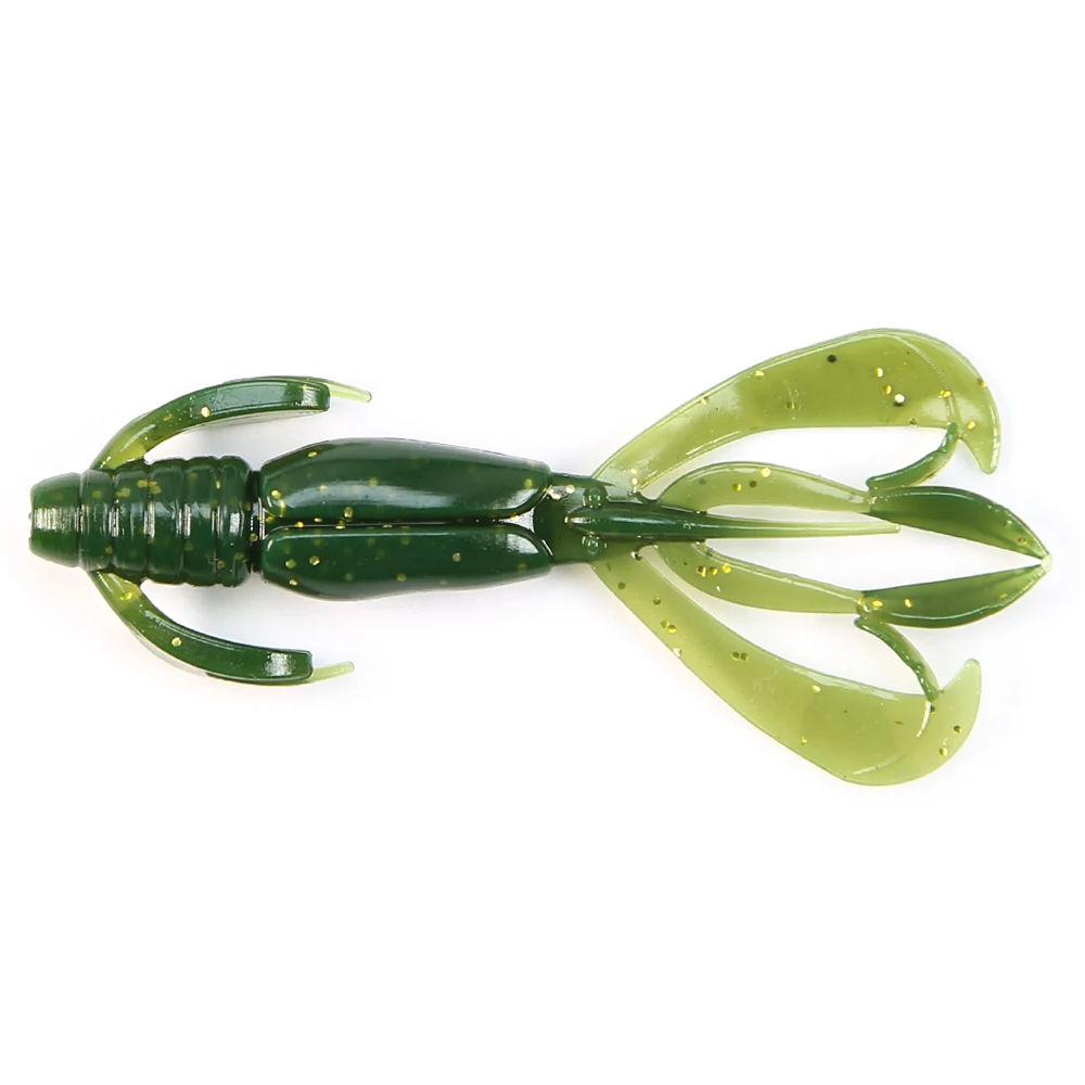 ソフトプラスチック製緑色ルアー Fishing-Lure-Artificial-Soft-