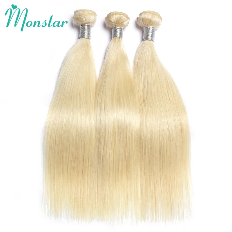 Human Hair Extensions 613 Blonde Colored 30 Inch Straight Human Hair Bundles Brazilian Hair Weave 100% Human Remy Extensions