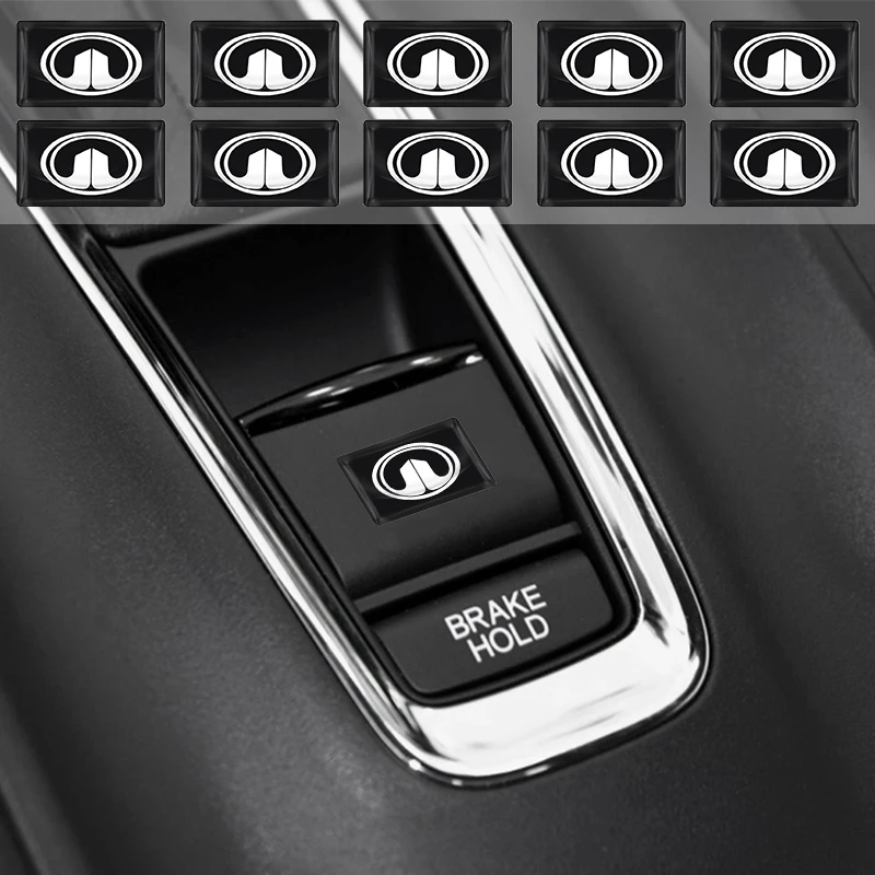 

10pcs Car Logo Styling Sticker Steering Wheel Interior Decal For Great Wall Hover H3 H5 M4 Poer Pao Voleex C30 Wingle 5 Florid