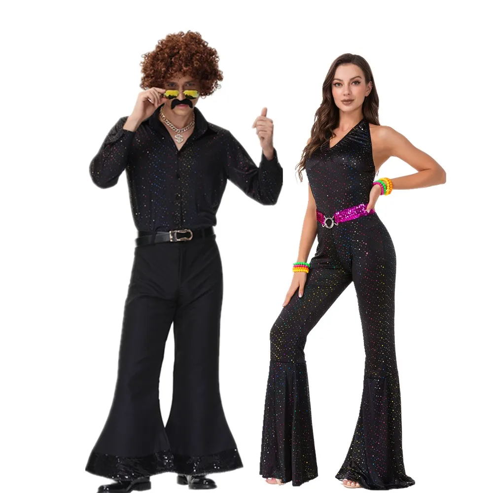 Disfraz Hippie para hombre y mujer, Ropa Retro Para fiesta de Halloween, fiesta de Cosplay, Festival de Música, 60s, - AliExpress