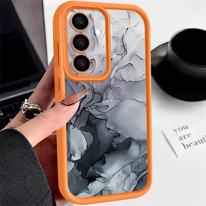 Elegant Marble Design Silicone Phone Case Cover