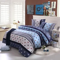 Draps de lit haut de gamme Housse de couette confortable et légère adaptée à tous les types de peau Étudiants en toutes saisons Housse de couette 4