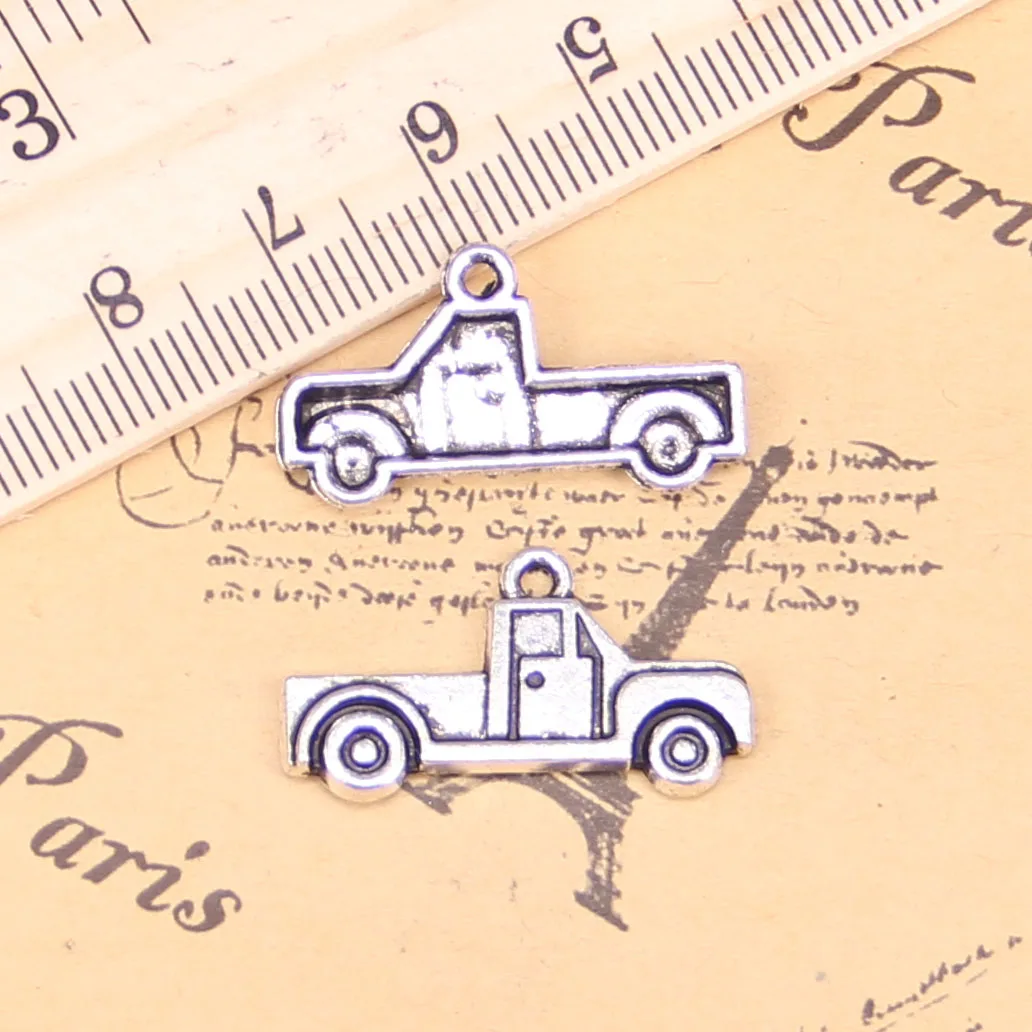 

68pcs Charms For Jewelry Making car 13x26mm Antique Silver Plated Pendants DIY Handmake Tibetan Silver Bracelet Necklace