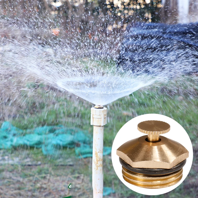 1/2" Brass Micro Sprinkler 360 Degree Adjustable Atomizing Nozzles for the Garden Agriculture Sprinkler Irrigation Cooling 2 Pcs
