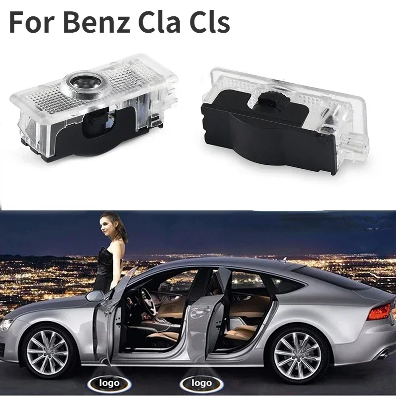 Car Door Light Projector 2Pcs New Car Door Light Laser Projector For Mercedes Benz CLA C117 C207 AMG CLS C218 W218 A207
