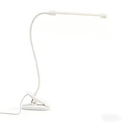 Versatile LED Clip - on Reading Light with Adjustable Brightness and Modes - USB Adapter Included (White)