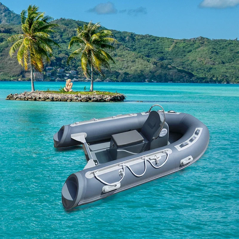 inflatable boat fishing rowing inflatable boats 2.7m rigid hull hypalon fiberglass rib boat