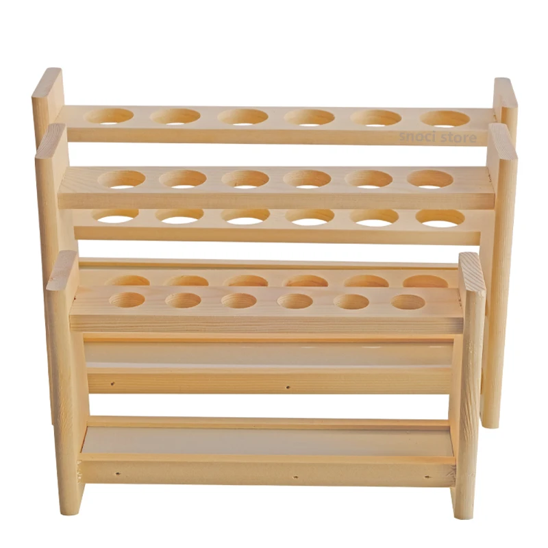 

Wooden colorimetric tube rack Wooden test tube rack 10ml 25ml 50ml 100ml Laboratory multifunctional wooden shelf 6/12 holes