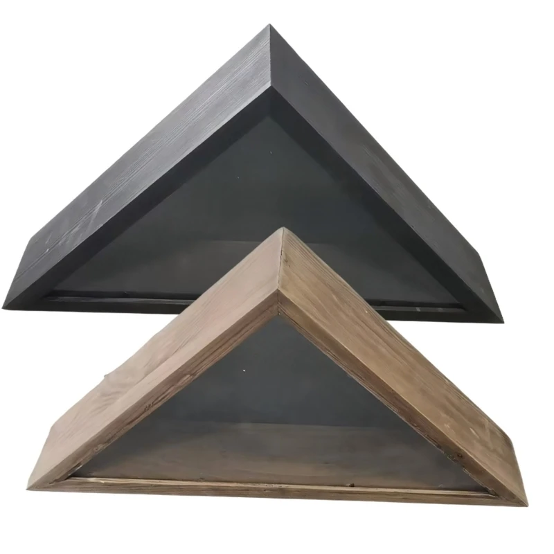 Premium-Flaggenbox aus massivem Holz für Veteranenbestattungsflaggen und Wohnpräsentation D2RD – Detail 10