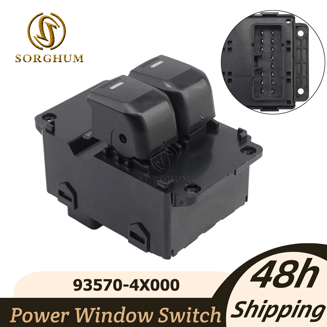 

Sorghum For Kia K2 Rio 3 935704X000 K935704X000 93570-4X000 Car Electric Power Window Switch Lifter Control Driver Side 2 Door