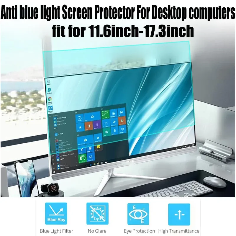 블루라이트 차단 스크린 보호대, PC 컴퓨터용 고투과율, 자외선 차단, 눈부심 방지, 블루라이트 필터, 15.4 인치, 12.5 인치, 15 인치, 14/17 인치