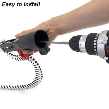 Automatic Screw Driver Chain Nail Gun Adapter Electric Drill Nozzle Woodwork Screw Drive Auto Feed Power Tool Part Attachment 3