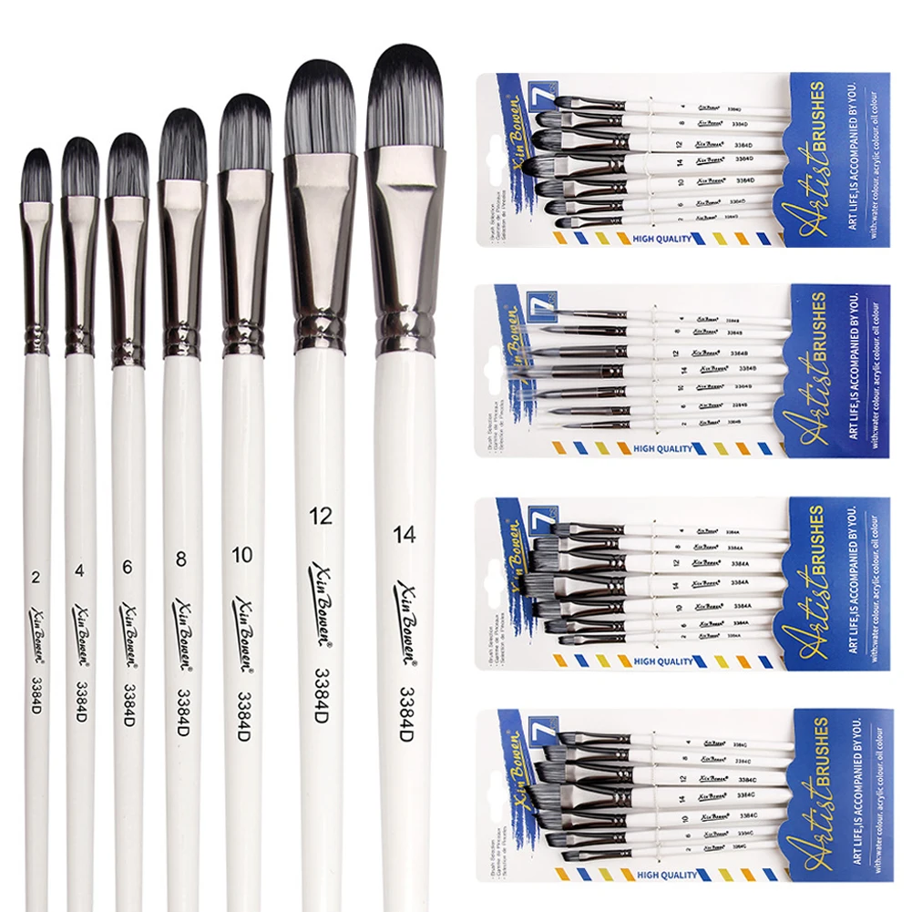 Paint Brushes Set for Art Acrylic Gouache Oil Watercolor Artist Canvas Synthetic Nylon Hair Artist Paint Brush School Supplies 2