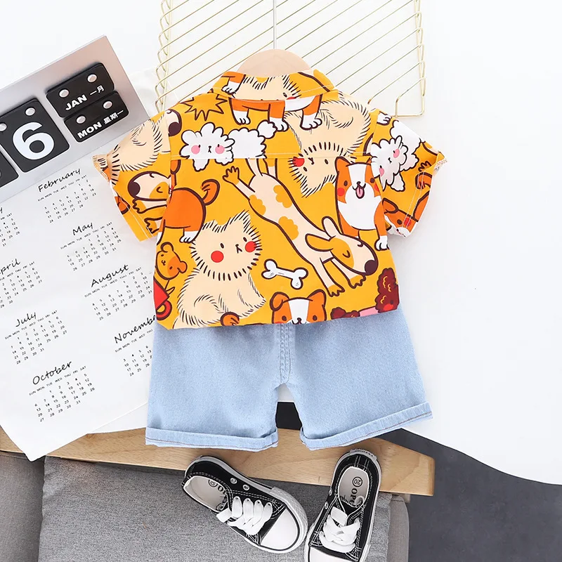 Summer Children Boys Girls Clothes Kids Cartoon Clothing Infant Suit Toddler T-Shirt+Pants Sets Baby Casual Tracksuit 0-4 Years Baby Clothing Set discount Baby Clothing Set