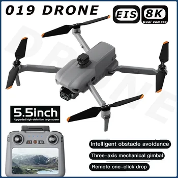 2025 019 Drone 4K HD Fotocamera Touch Screen Gimbal a 3 assi 360 °   Giocattoli elettronici quadricotteri RC EIS senza spazzole FPV per evitare ostacoli