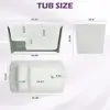 Lucite Acrylic Freestanding Bathtub 47" with Seat Design Japanese Soaking Tub Chrome Drain Slotted Overflow Easy Installation & 5