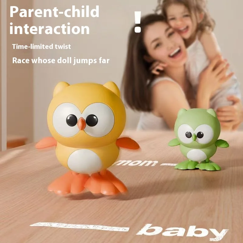 Clockwork Owl; Moving and Running Little Toy; Fun Winding Baby Toy for Infant and Toddler
