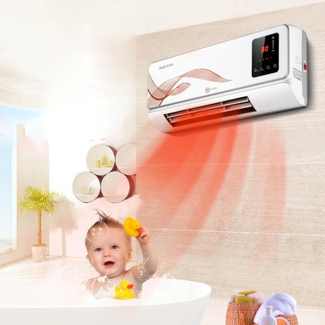 Wall-mounted Electric Heater Bathroom Waterproof Telecontrol Air  Conditioning Machine Heat Energy Saving 3gears Warm Device 220v - Electric  Heaters - AliExpress