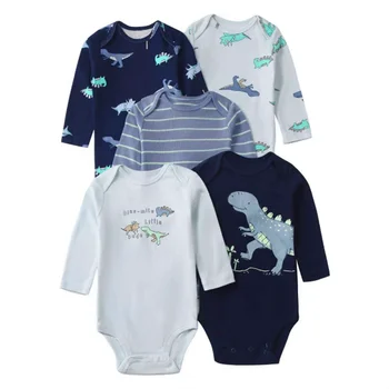 2025 Nuovo Body Del Bambino 5 Pz/lotto infantil Tuta Del Ragazzo Delle Ragazze Vestiti A Maniche Lunghe 100% Neonato Corpo Bebe Abbigliamento bambini Costume
